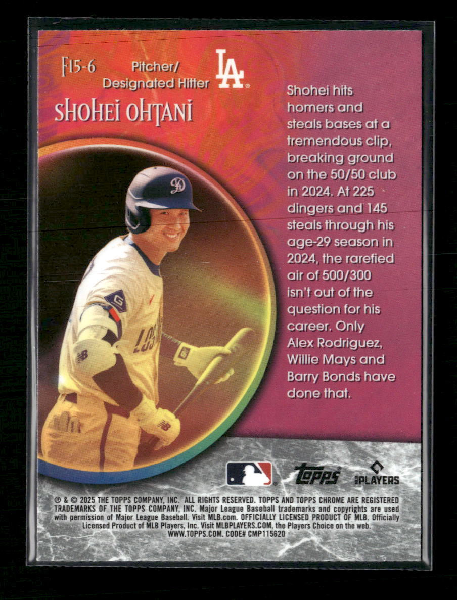 2025 Topps Chrome Update Fortune 15 Shohei Ohtani #F15-6