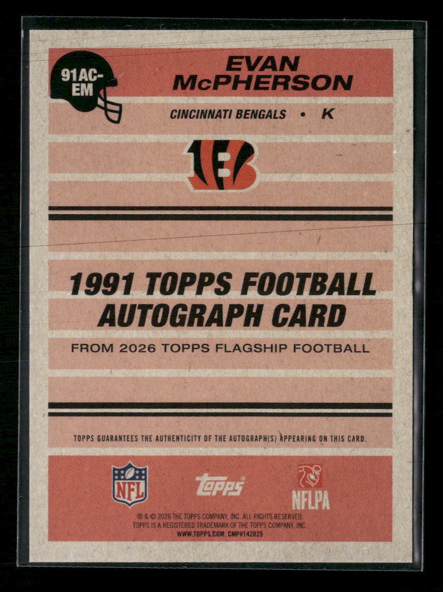 2026 Topps Flagship Auto Orange Evan McPherson #/25 #91AC-EM