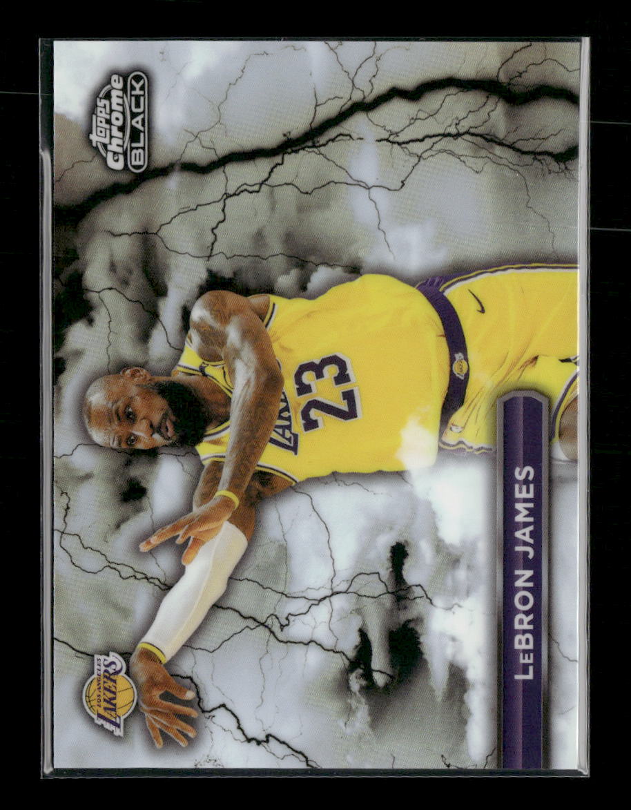 2025-26 Topps Chrome Black Black Lightning LeBron James #BL-13