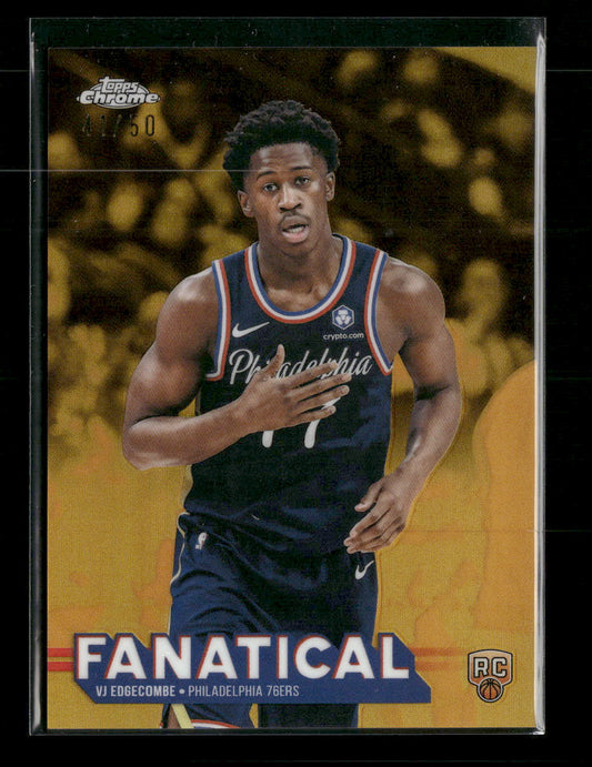 2025-26 Topps Chrome Update Fanatical Gold #/50 VJ Edgecombe #FAN-13