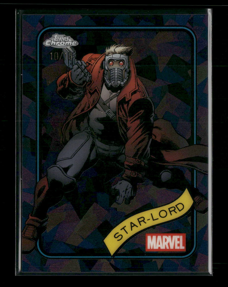 2025 Topps Chrome Marvel Black Sapphire #/10 Star-Lord #104