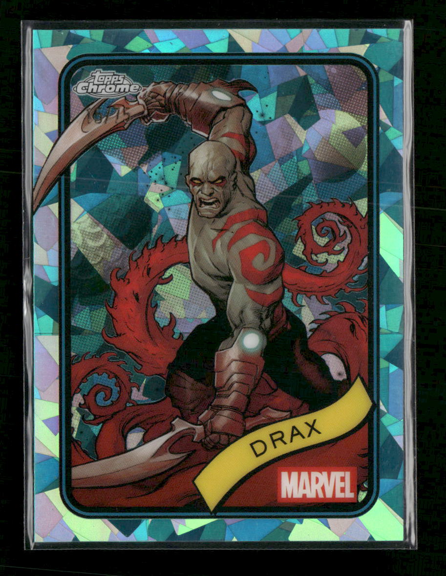 2025 Topps Chrome Marvel Aqua Sapphire #/75 Drax #184