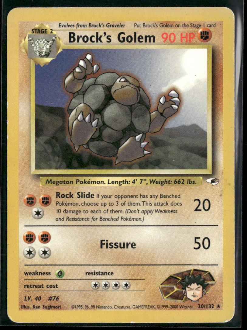 Gym Heroes Brock's Golem #020/132