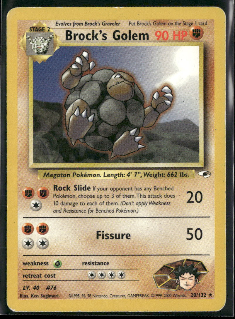 Gym Heroes Brock's Golem #020/132