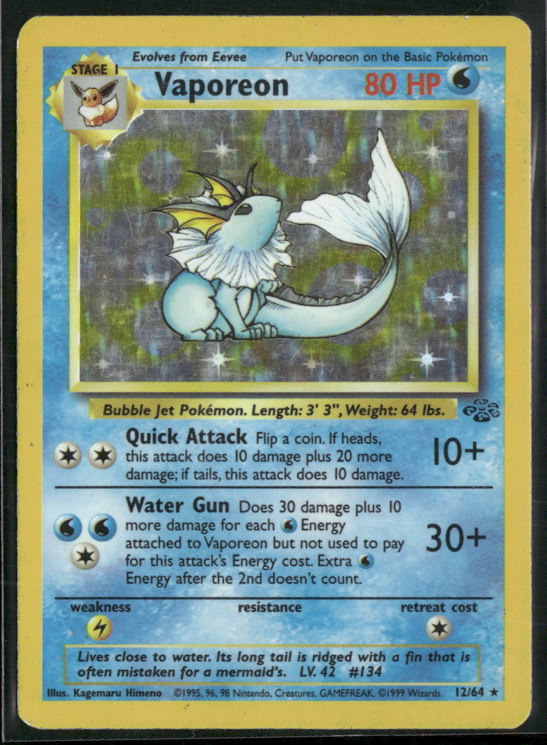 Jungle Vaporeon (12) #12/64 Damaged