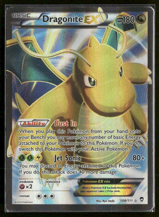 XY - Furious Fists Dragonite EX (108 Full Art) #108/111 Damaged