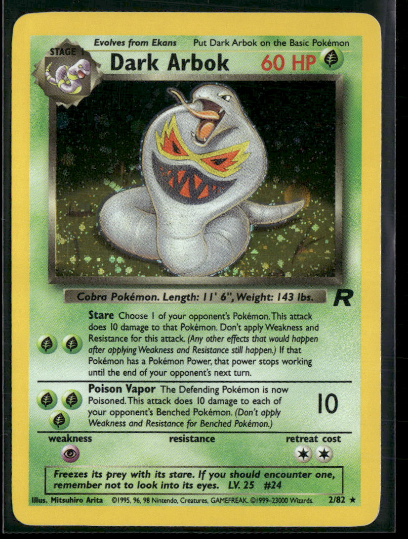 Team Rocket Dark Arbok (2) #02/82