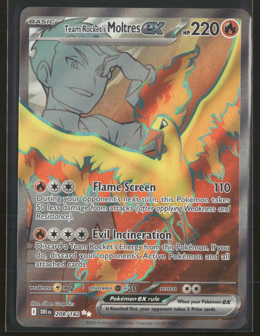 SV10: Destined Rivals Team Rocket's Moltres ex #208/182