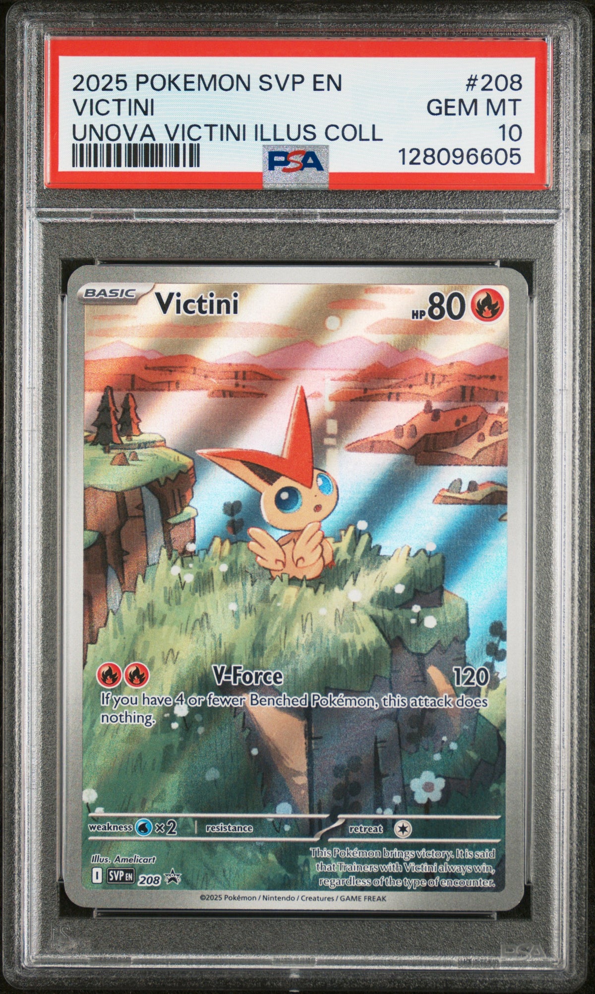 2025 Pokemon Svp Black Star Promo Unova Victini Illus Coll Victini 10 PSA #208
