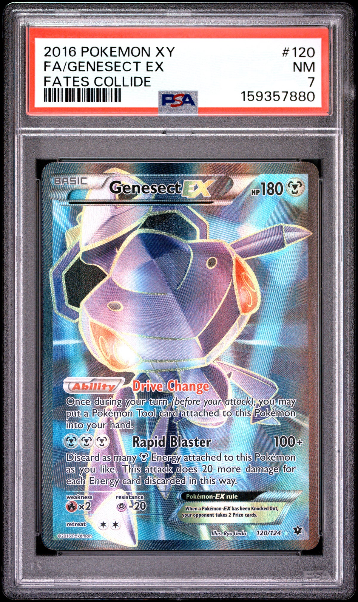 2016 Pokemon Xy Fates Collide Fates Collide Fa/Genesect Ex 7 PSA #120