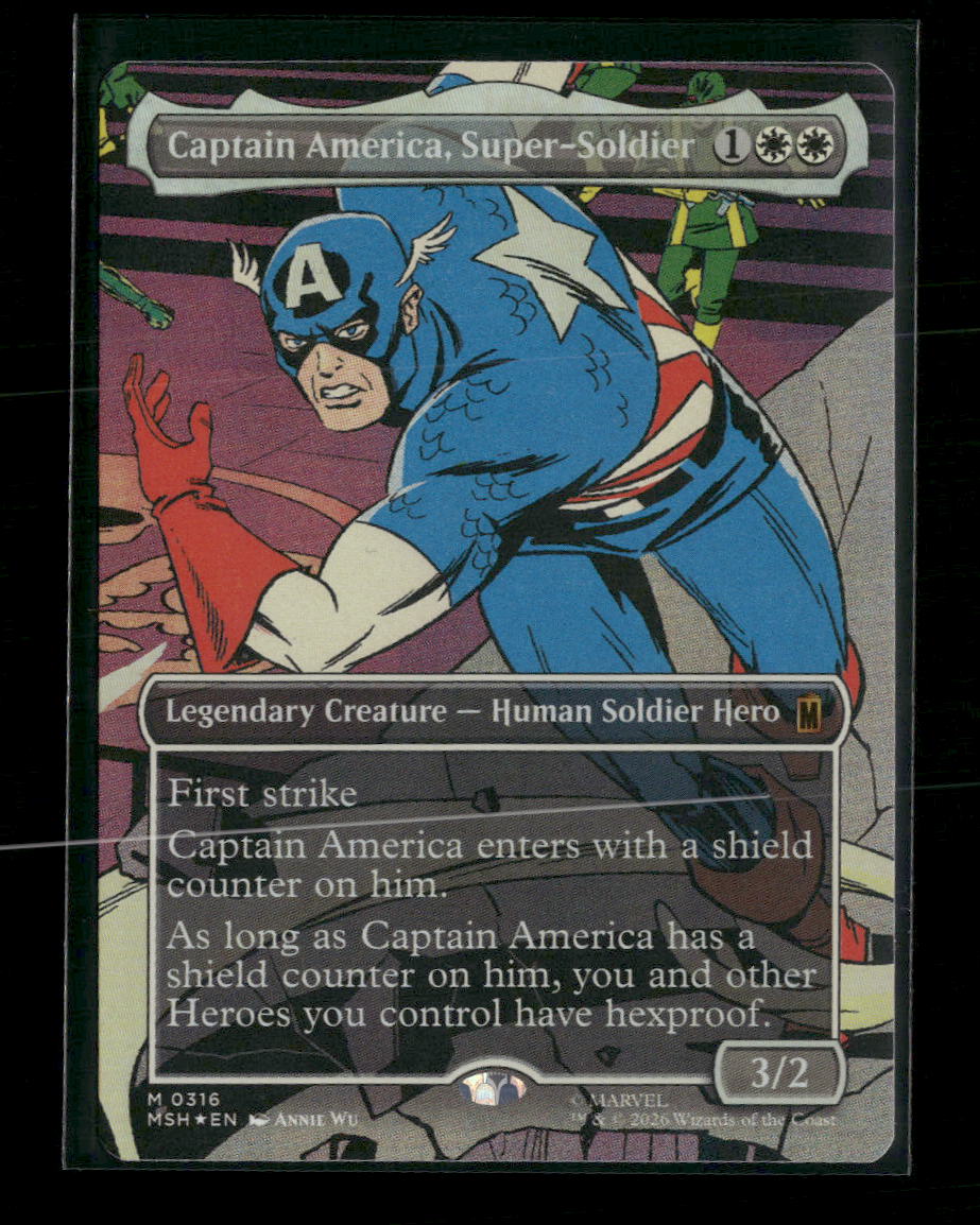 Marvel Super Heroes Captain America, Super-Soldier (Borderless) (0316) Foil #316