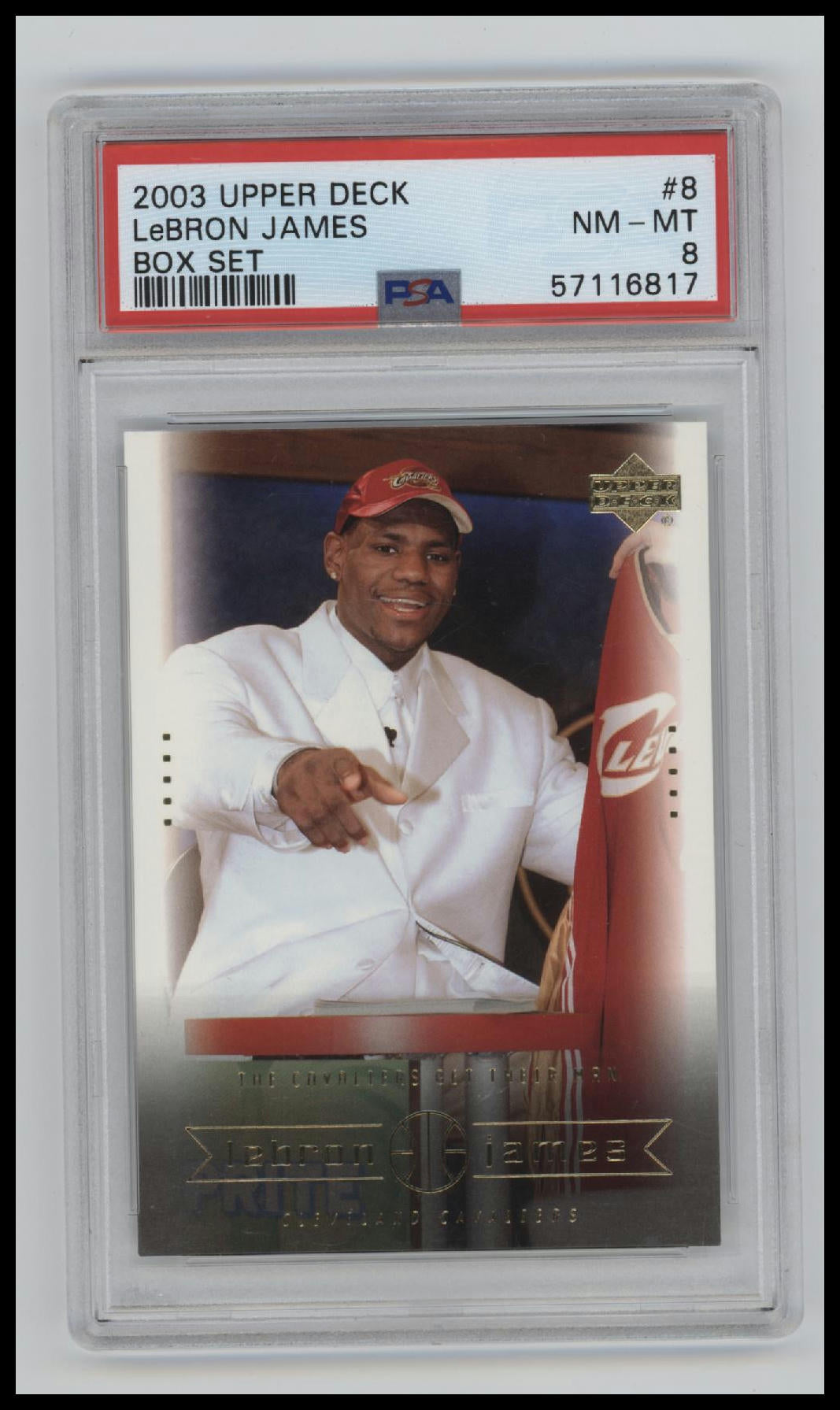 2003 Upper Deck Lebron James Box Set Lebron James 8 PSA #8