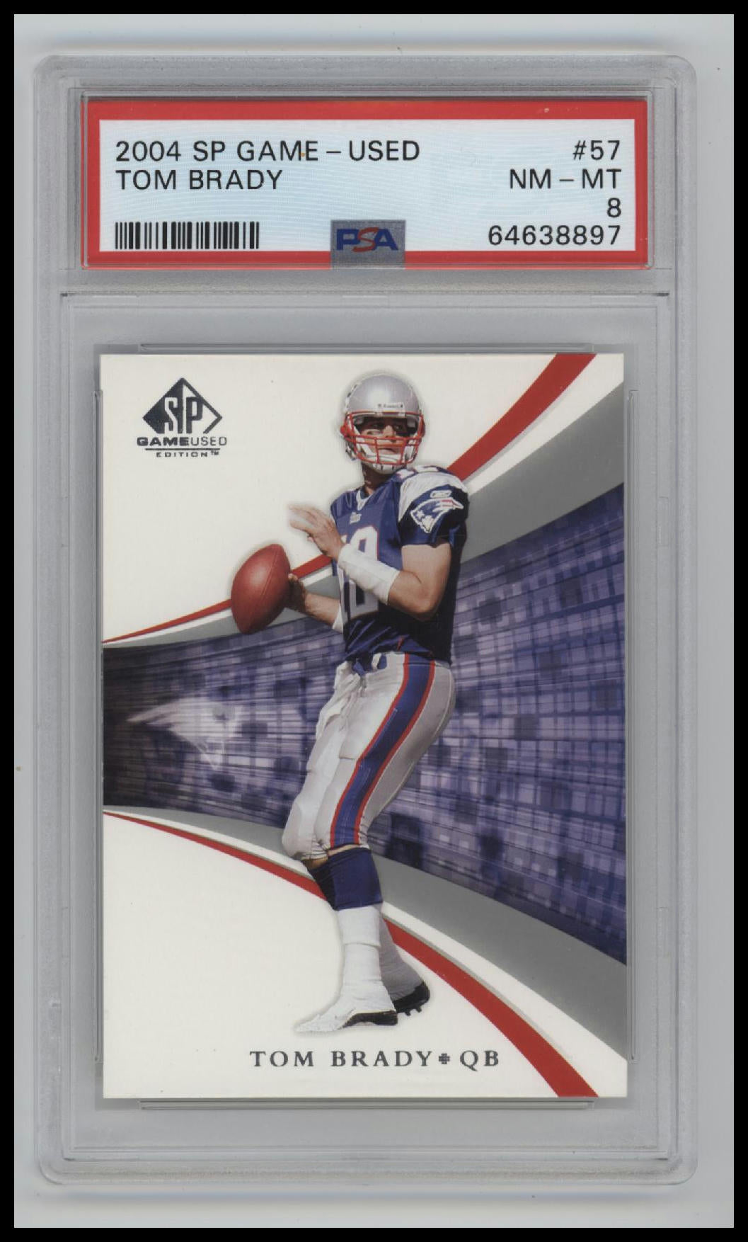2004 Sp Game Used Tom Brady 8 PSA #57