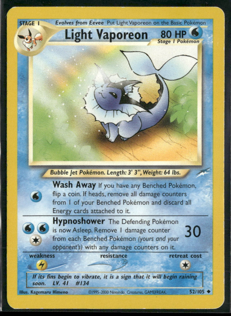 Neo Destiny Light Vaporeon #052/105