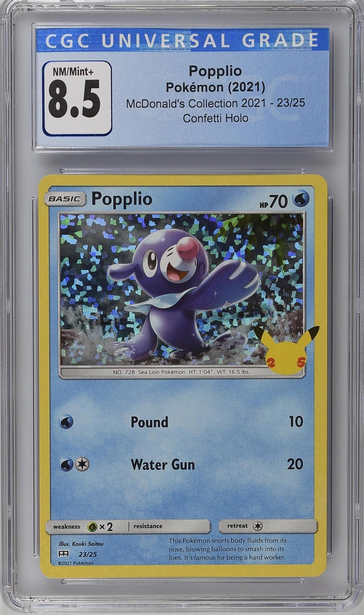 2021 McDonald's Collection Popplio 8.5 CGC #23/25