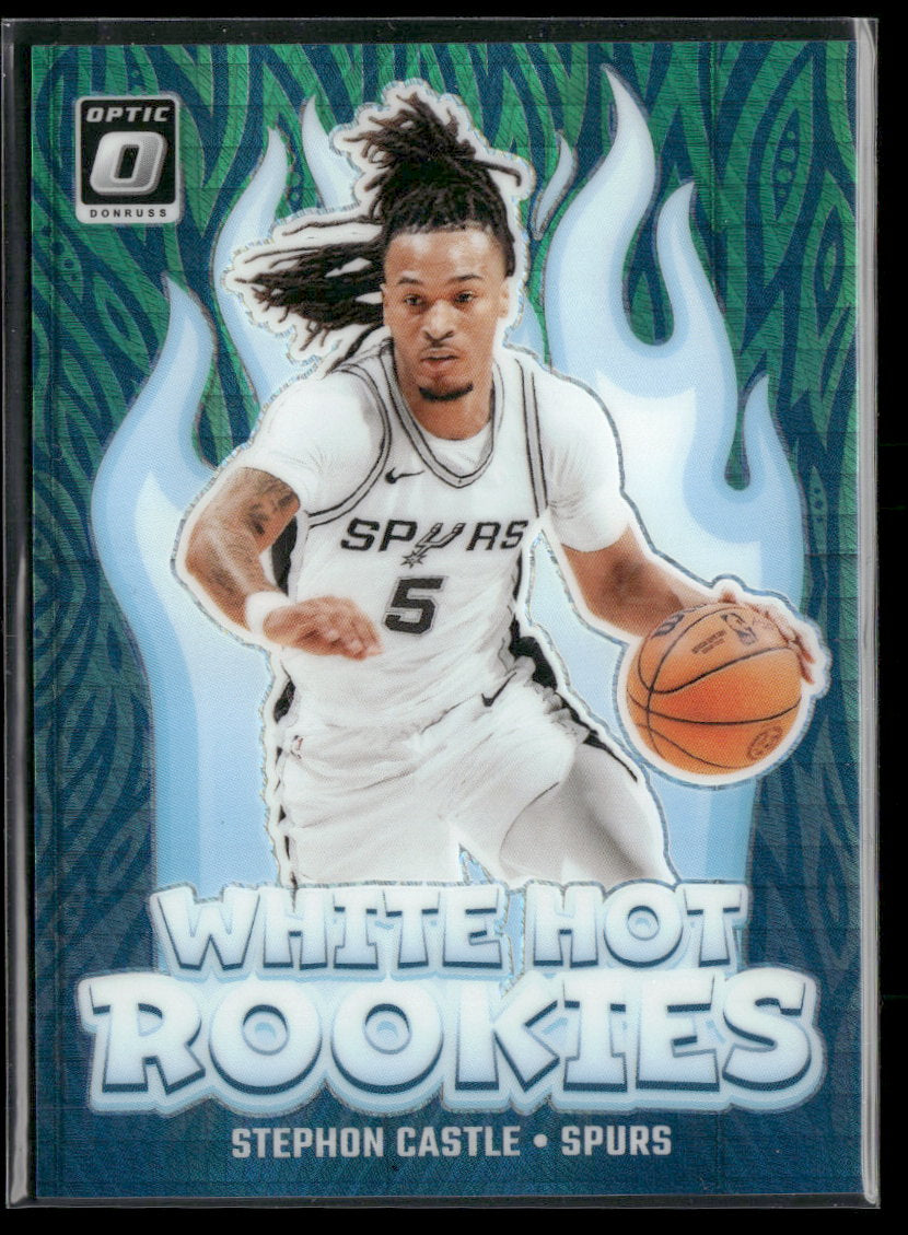 2024-25 Donruss Optic White Hot Rookies Hyper Green Stephon Castle #/249 #6