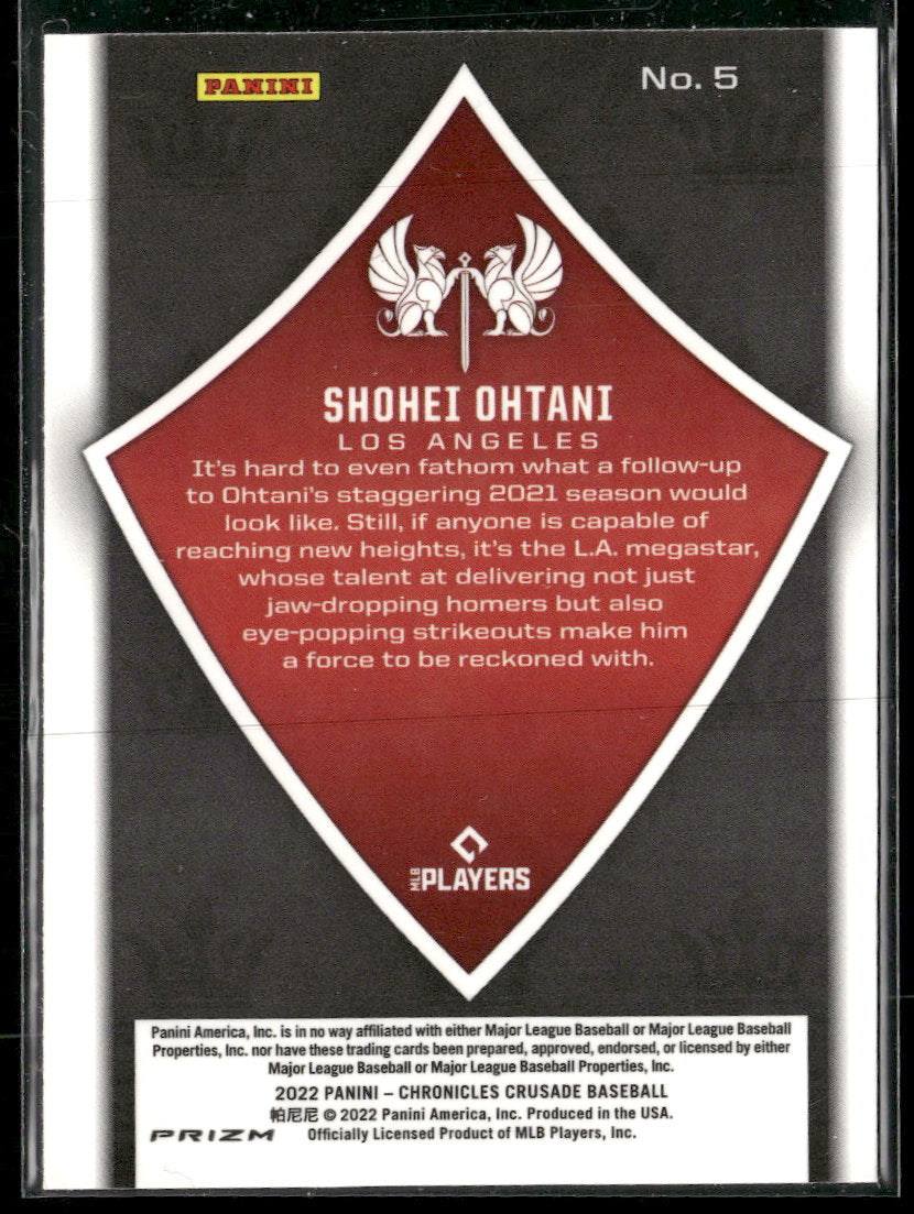 2022 Panini Chronicles Crusade Holo Shohei Ohtani #5