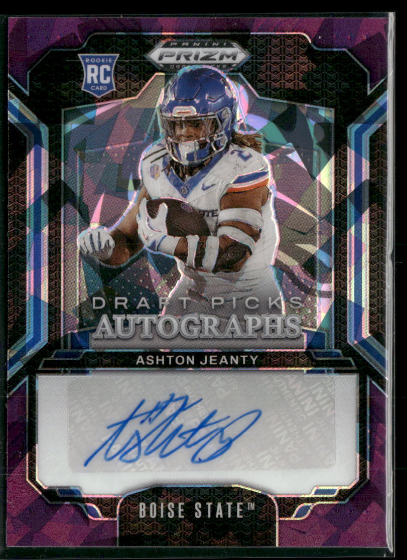 2025 Panini Prizm Draft Picks AU Purple Ice Ashton Jeanty #/199 AU #DPA-AJE