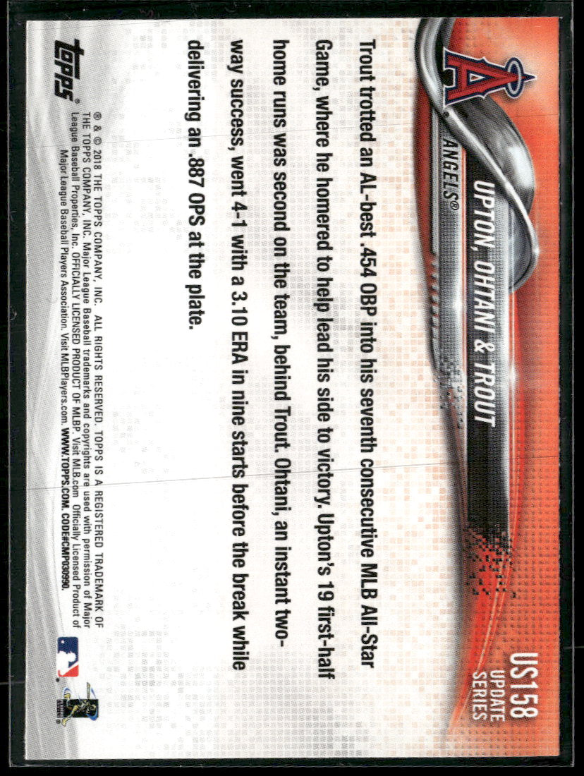 2018 Topps Update Next Stop, Stardom (Upton/Ohtani/Trout) #US158