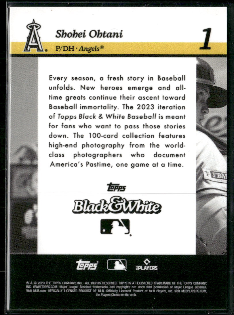 2023 Topps Black & White Shohei Ohtani #1