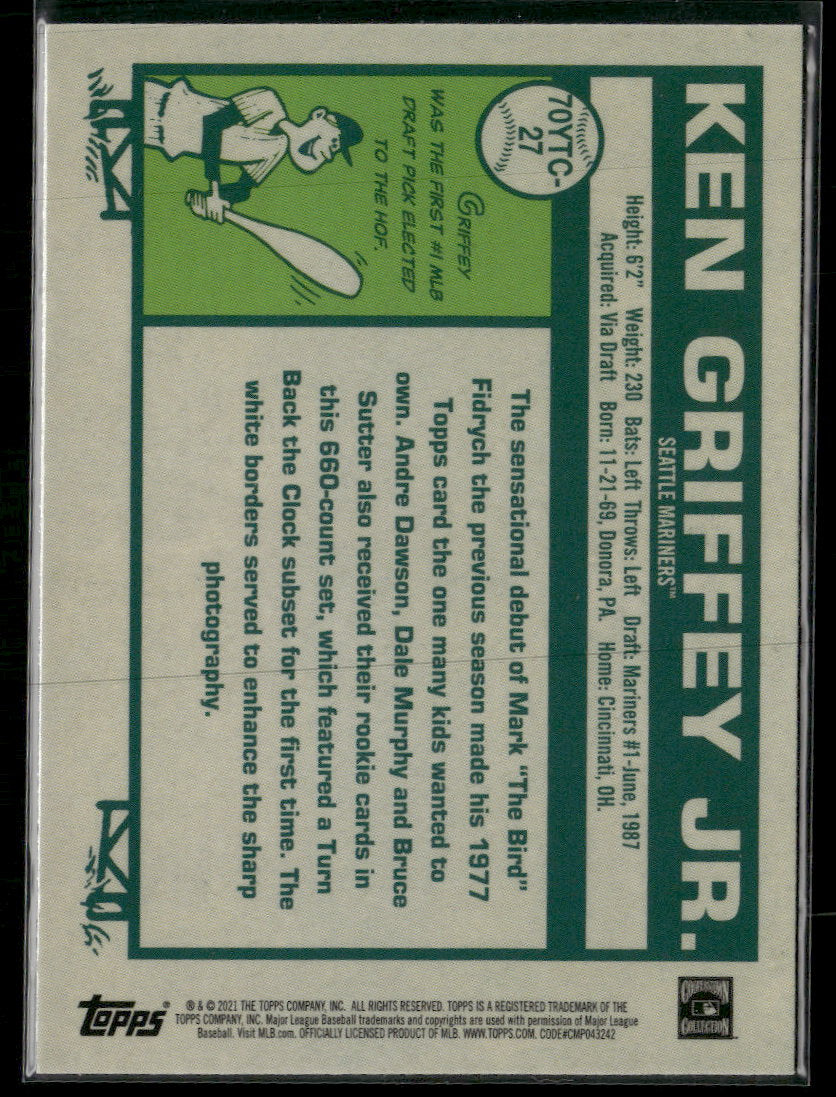 2021 Topps 70 Years of Topps Baseball (Series 1) Ken Griffey Jr. #70YT-27