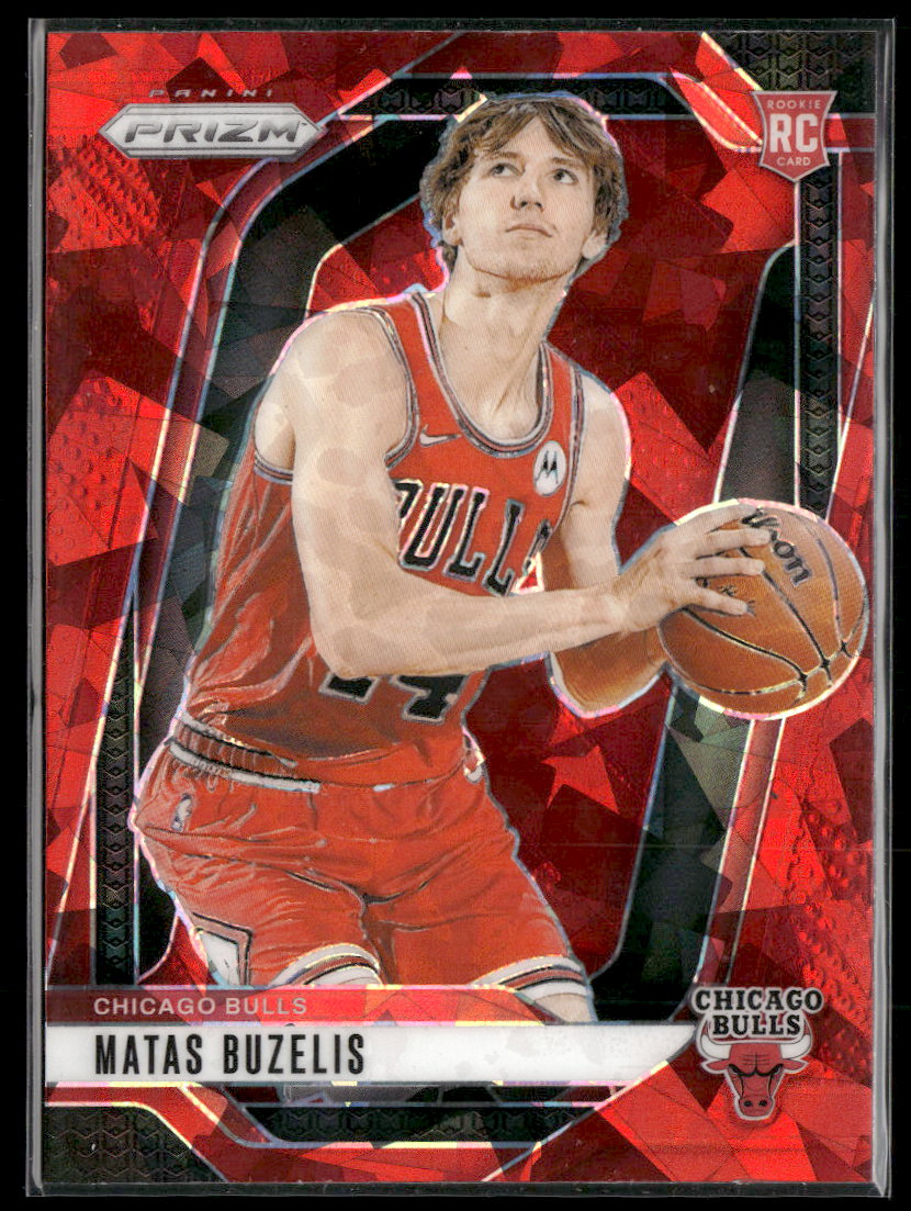 2024-25 Panini Prizm Prizms Red Ice Matas Buzelis #252