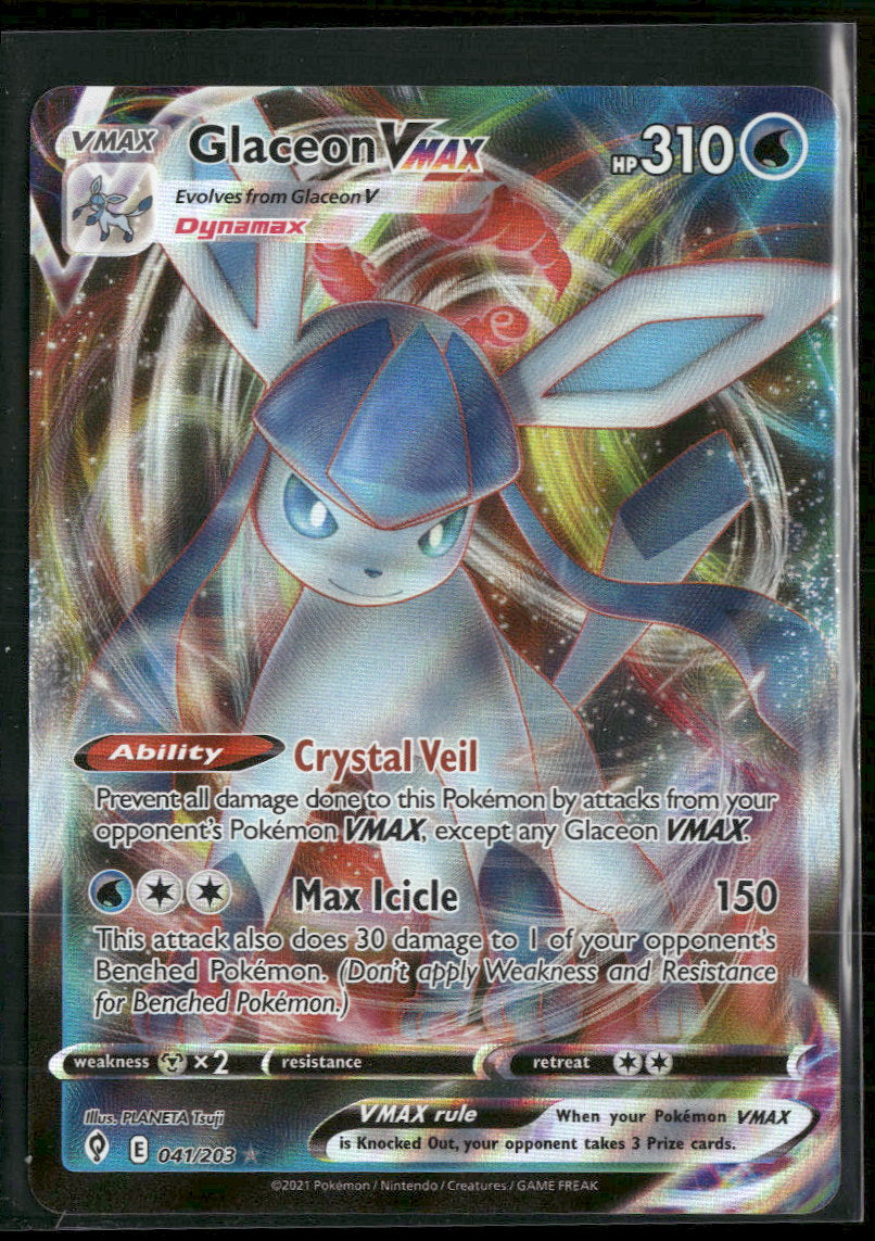 SWSH07: Evolving Skies Glaceon VMAX #041/203