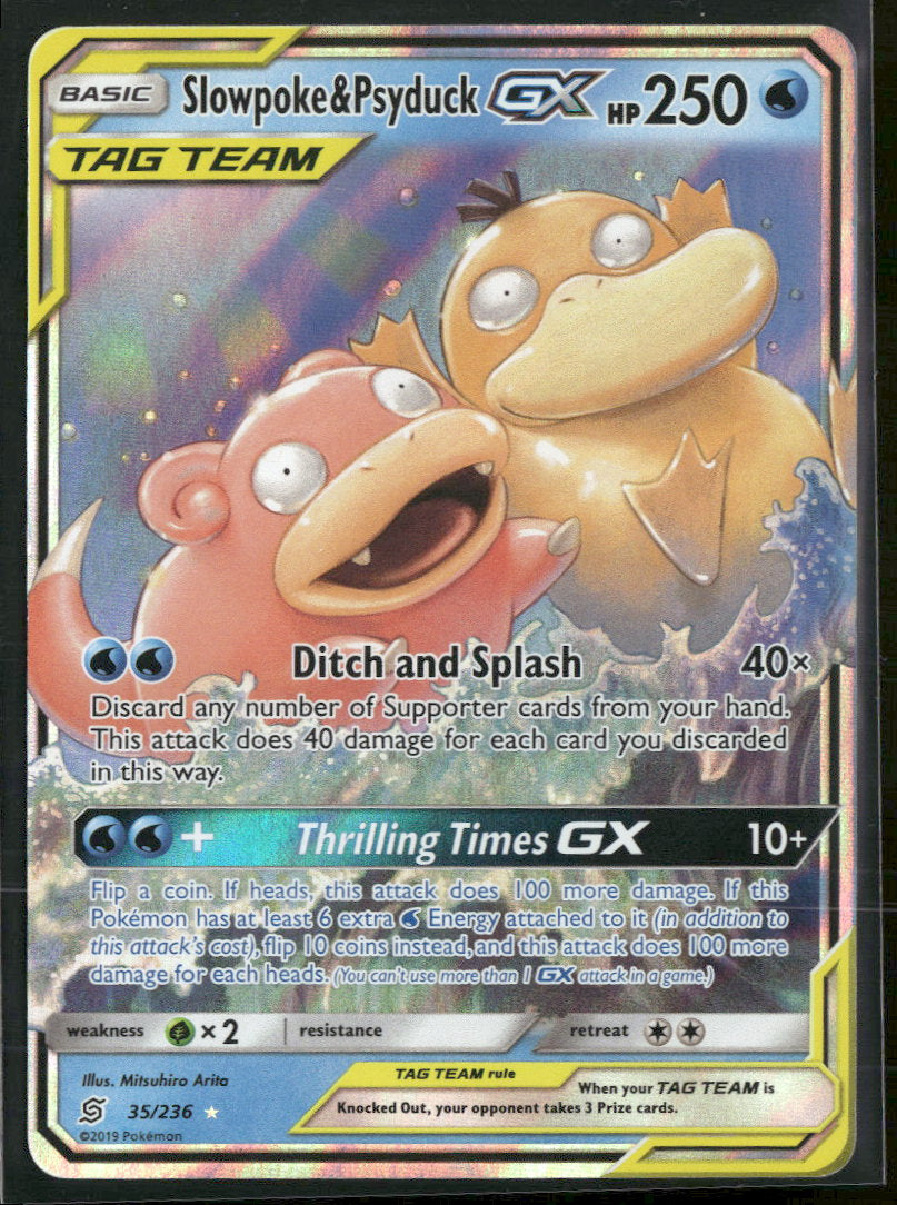 SM - Unified Minds Slowpoke & Psyduck GX #35/236