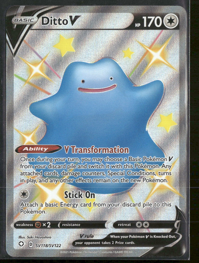 Shining Fates: Shiny Vault Ditto V #SV118/SV122
