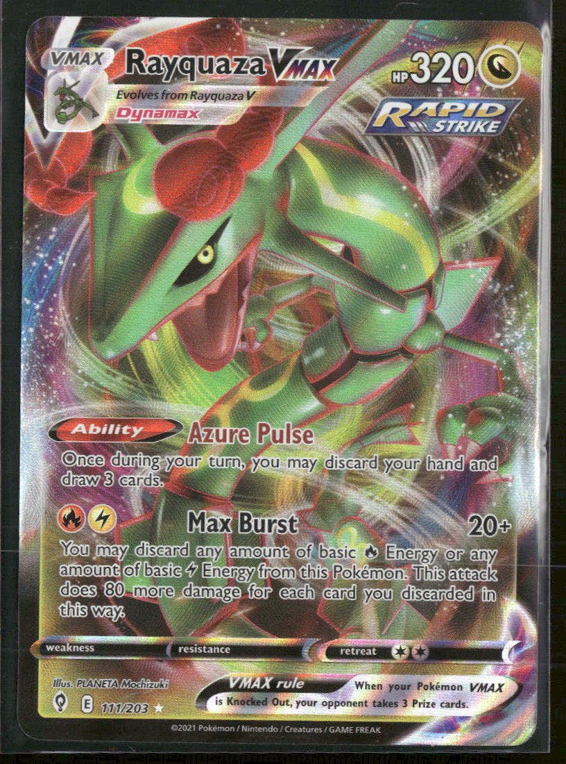 SWSH07: Evolving Skies Rayquaza VMAX #111/203