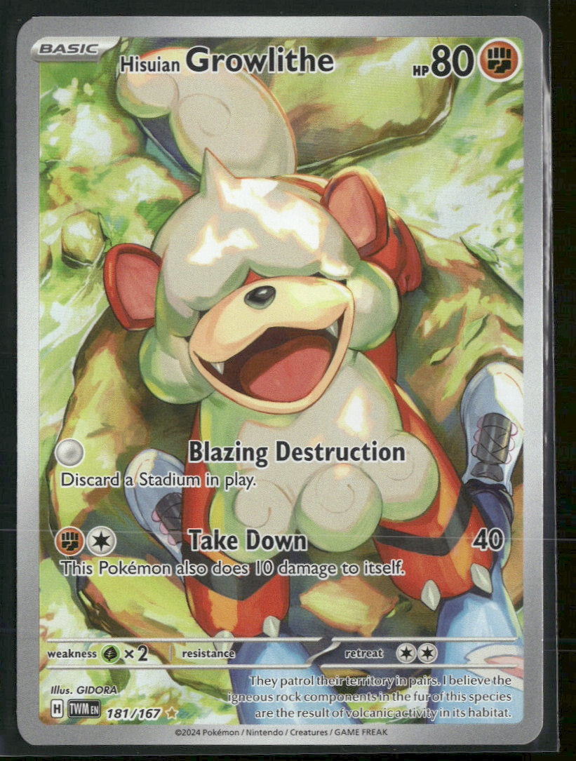 SV06: Twilight Masquerade Hisuian Growlithe #181/167