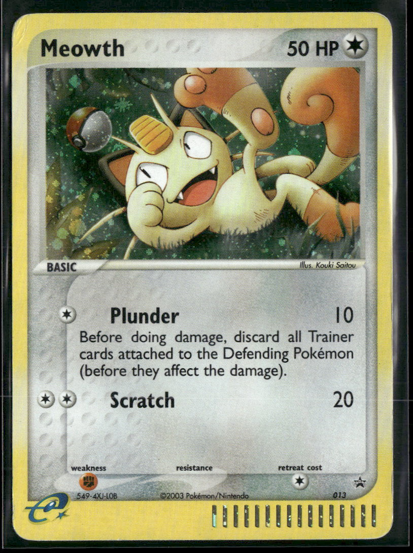 Nintendo Promos Meowth #013 Damaged
