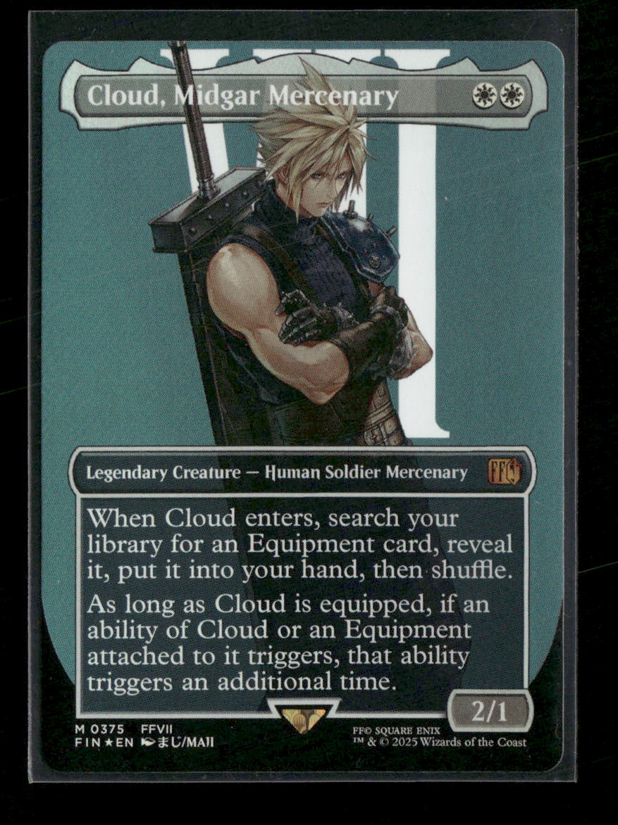 FINAL FANTASY Cloud, Midgar Mercenary (Borderless) Foil #375