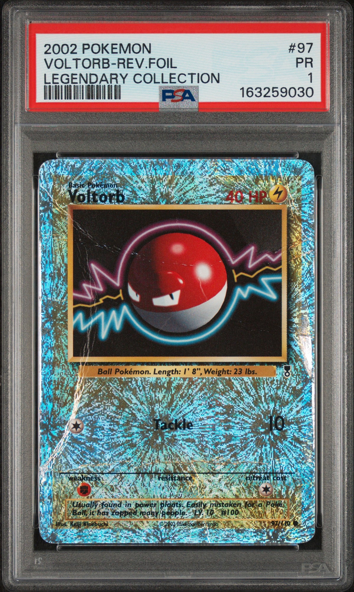 2002 Pokemon Legendary Collection Voltorb-Rev.Foil 1 PSA #97