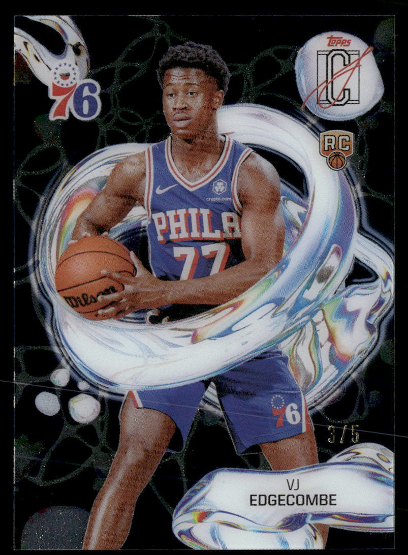 2025-26 Topps Signature Class Fluidity Blue VJ Edgecombe #/5 #FD-20