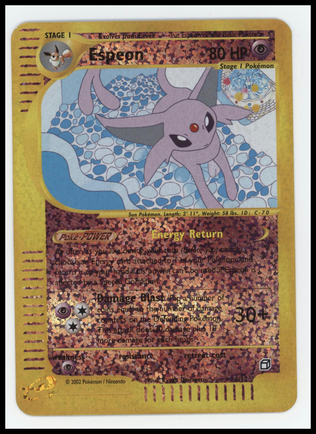 Jumbo Cards Espeon #006/012