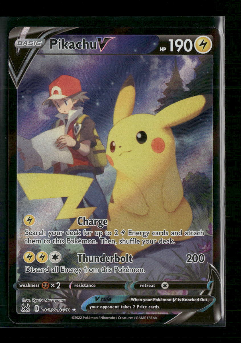SWSH11: Lost Origin Trainer Gallery Pikachu V #TG16/TG30