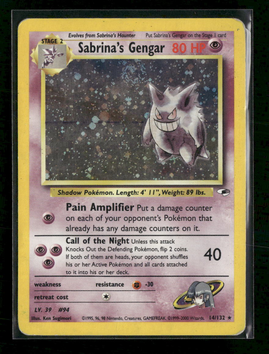 Gym Heroes Sabrina's Gengar #014/132 Damaged