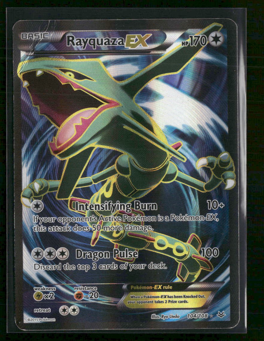 XY - Roaring Skies Rayquaza EX (104 Full Art) #104/108 Damaged