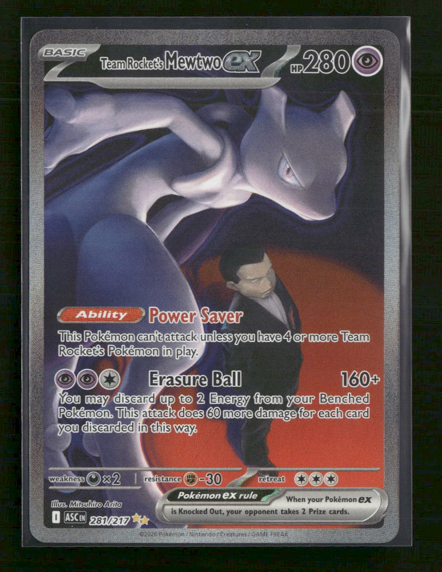 ME: Ascended Heroes Team Rocket's Mewtwo ex #281/217