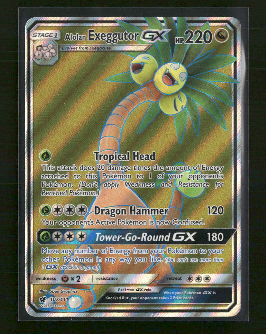 SM - Crimson Invasion Alolan Exeggutor GX (Full Art) #107/111