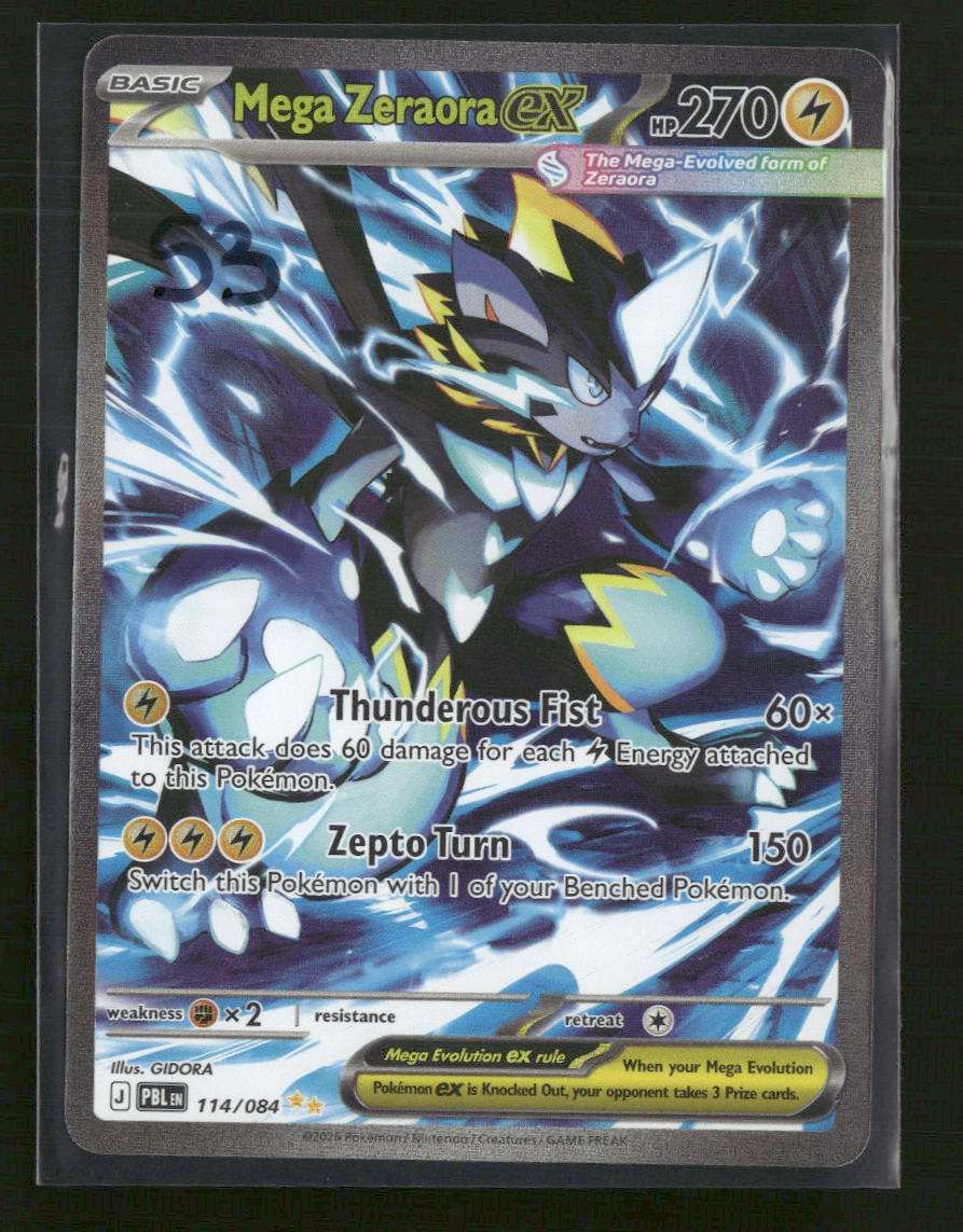ME05: Pitch Black Mega Zeraora ex #114/084