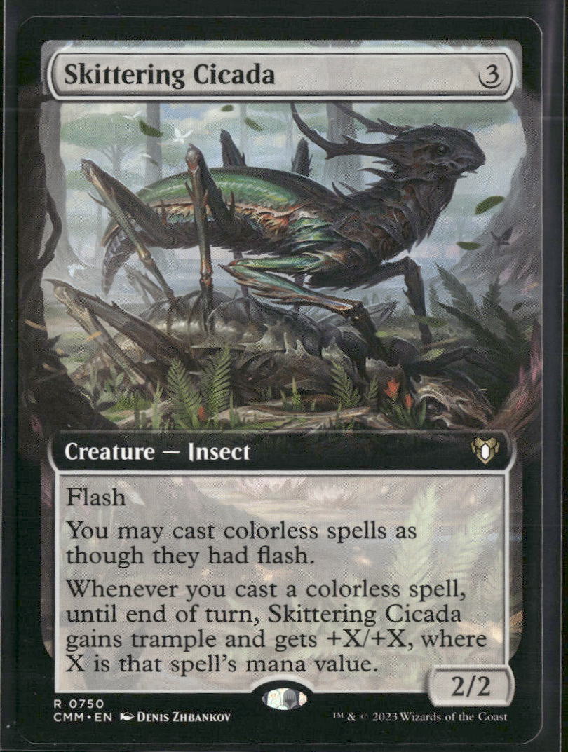 Commander Masters Skittering Cicada (Extended Art) #750