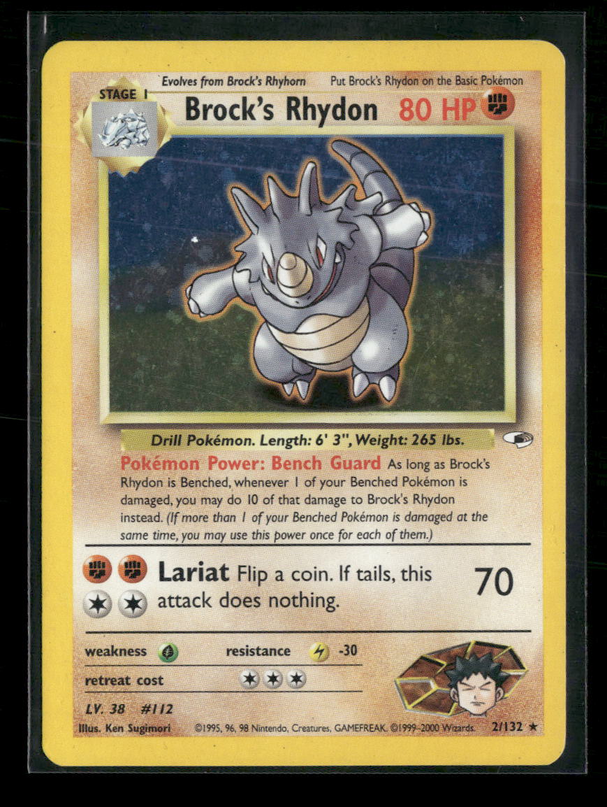 Gym Heroes Brock's Rhydon #002/132