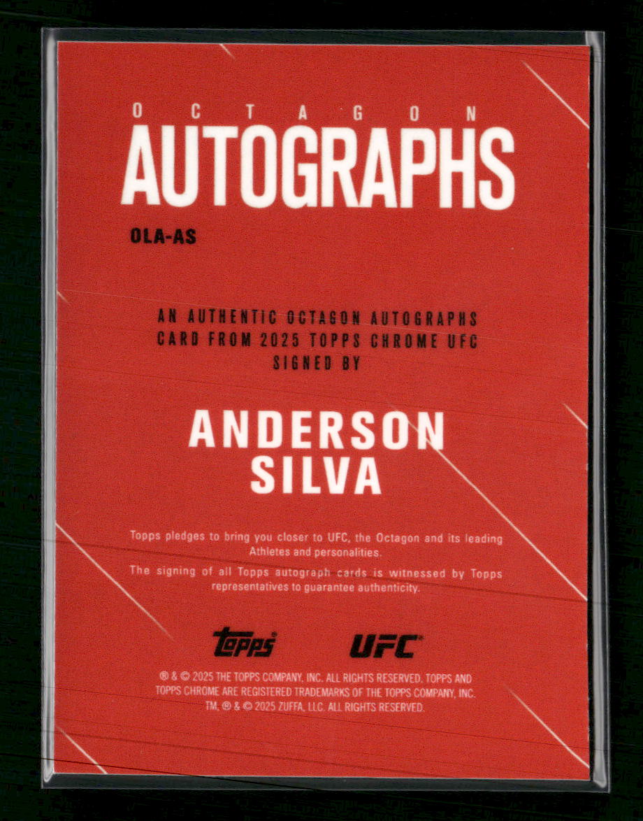 2025 Topps UFC Octagon Legends AU Gold Geometric Anderson Silva #/50 AU #OLA-AS