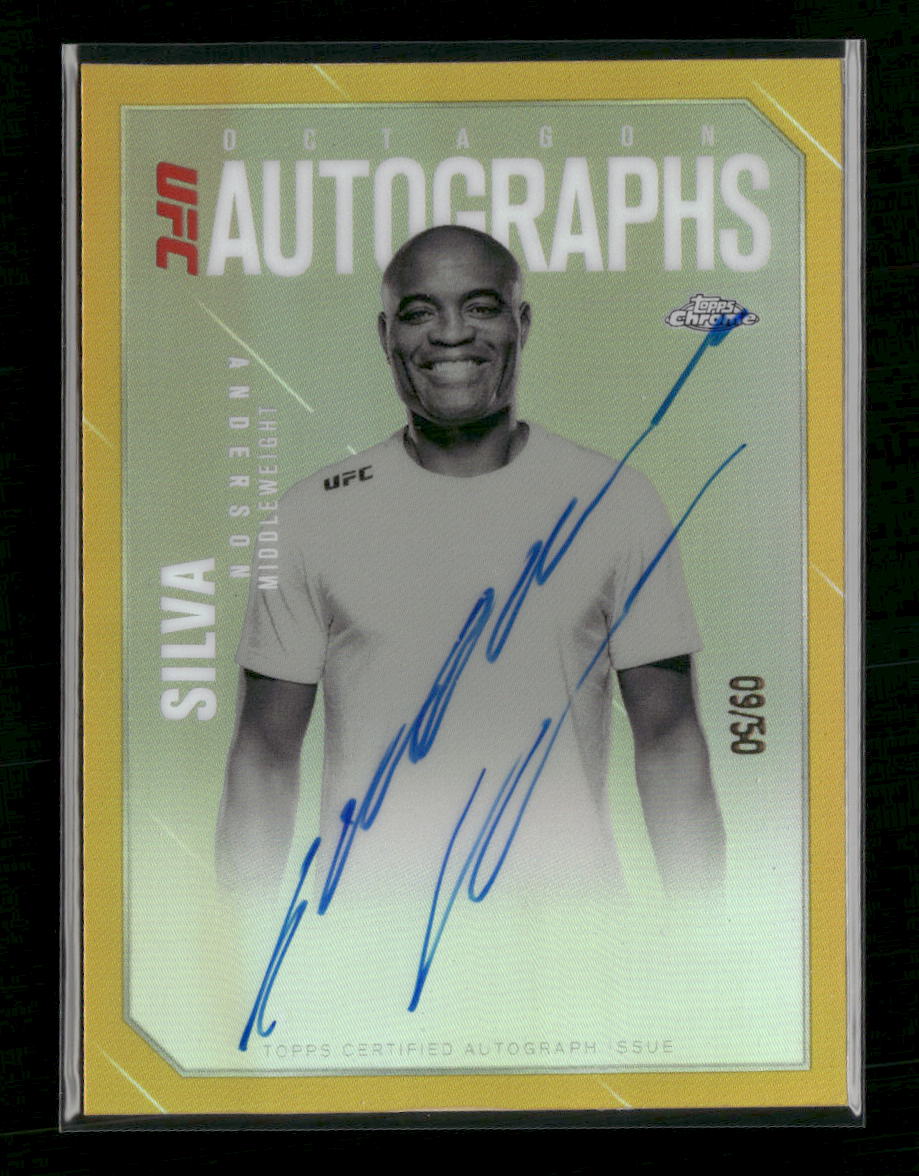 2025 Topps UFC Octagon Legends AU Gold Geometric Anderson Silva #/50 AU #OLA-AS