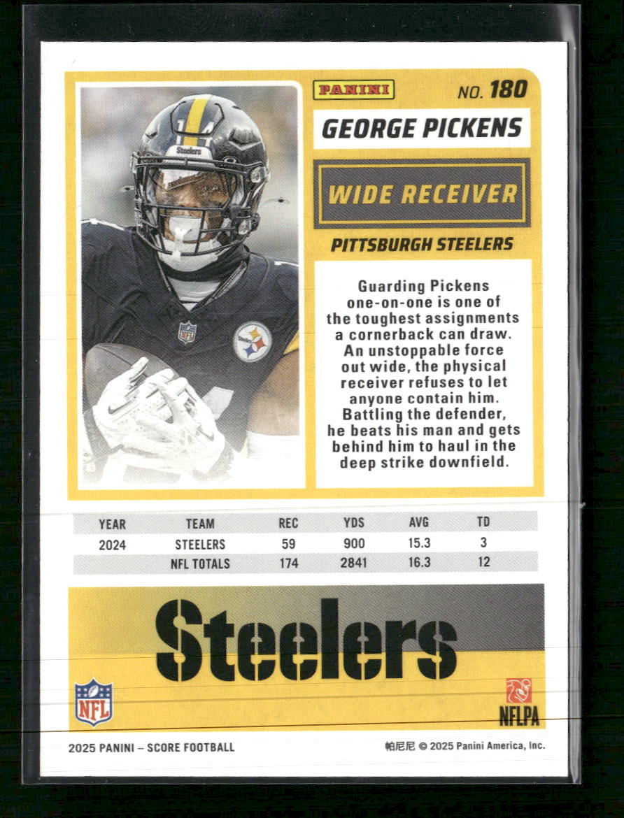 2025 Score Gold Zone George Pickens #/50 #180