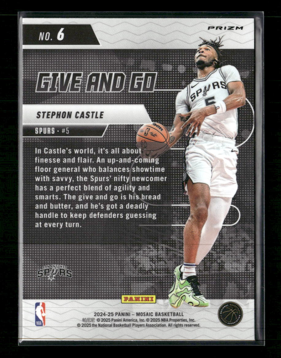 2024-25 Panini Mosaic Give and Go Mosaic Stephon Castle #6