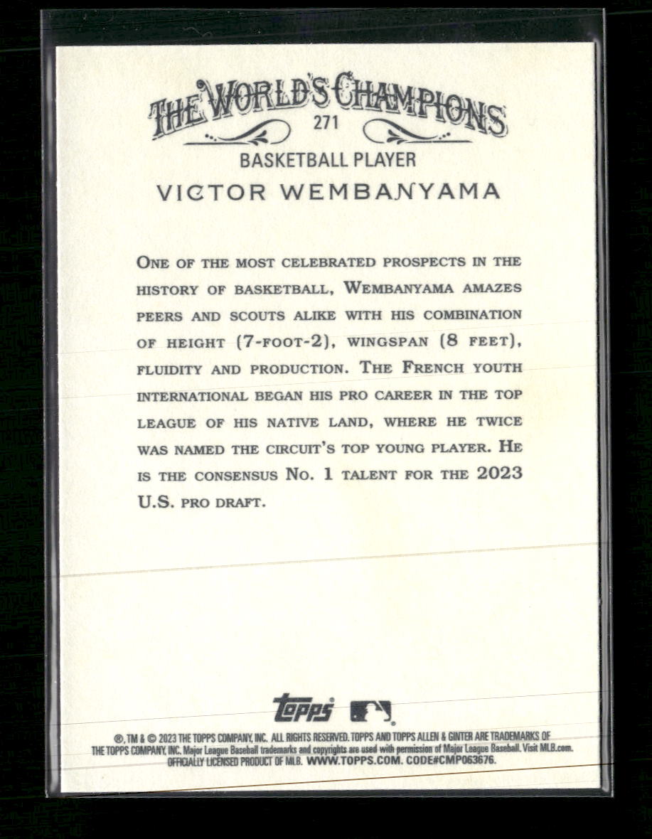 2023 Topps Allen & Ginter Victor Wembanyama #271