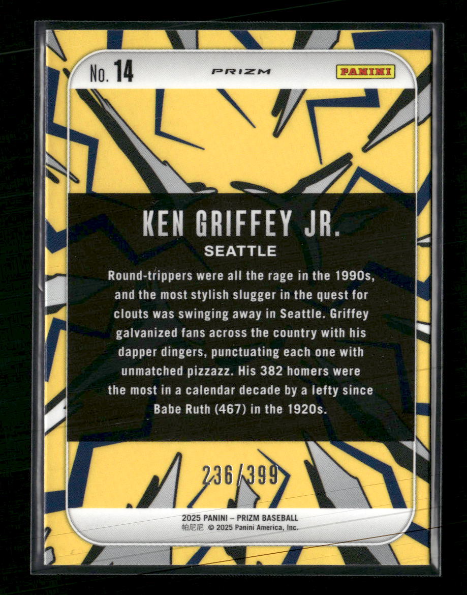 2025 Panini Prizm Dingers! Orange Pulsar Prizms Ken Griffey Jr. #/399 #14